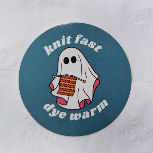 KNIT FAST DIE WARM Sticker
