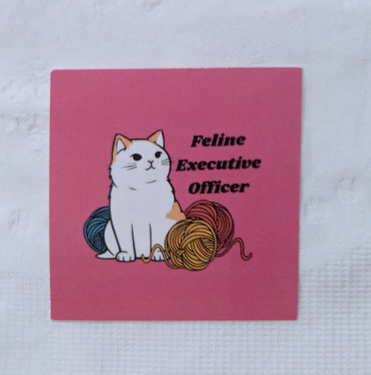 FELINE EXECUTIVE OFFICER Sticker
