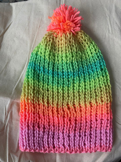 Pastel Rainbow Beanie