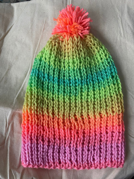 Pastel Rainbow Beanie